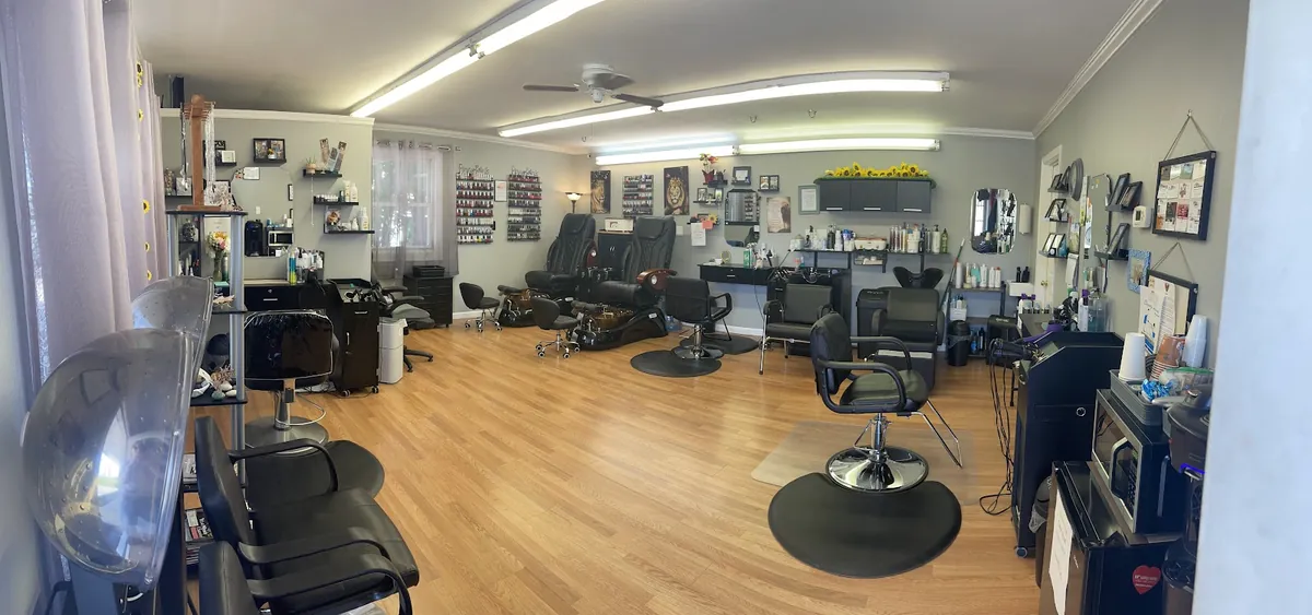 Nail station at at Divine Beauty Hair and Nail Salon